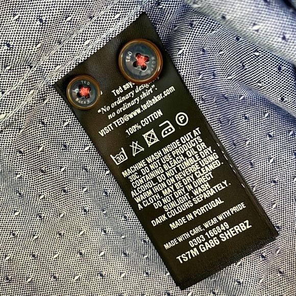 Ted Baker Short Sleeve Textured Weave Button Front Shirt Size 2XL (Ted Baker 6) - Picture 9 of 10